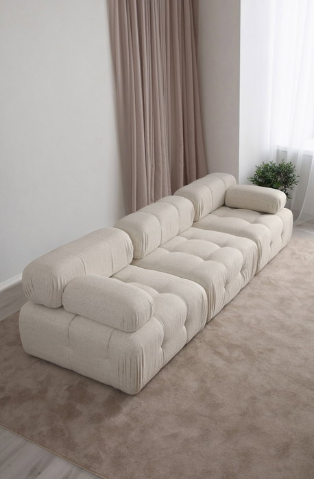 Atelier Del Sofa Doblo Sofá de 3 Plazas Cream Bouclette